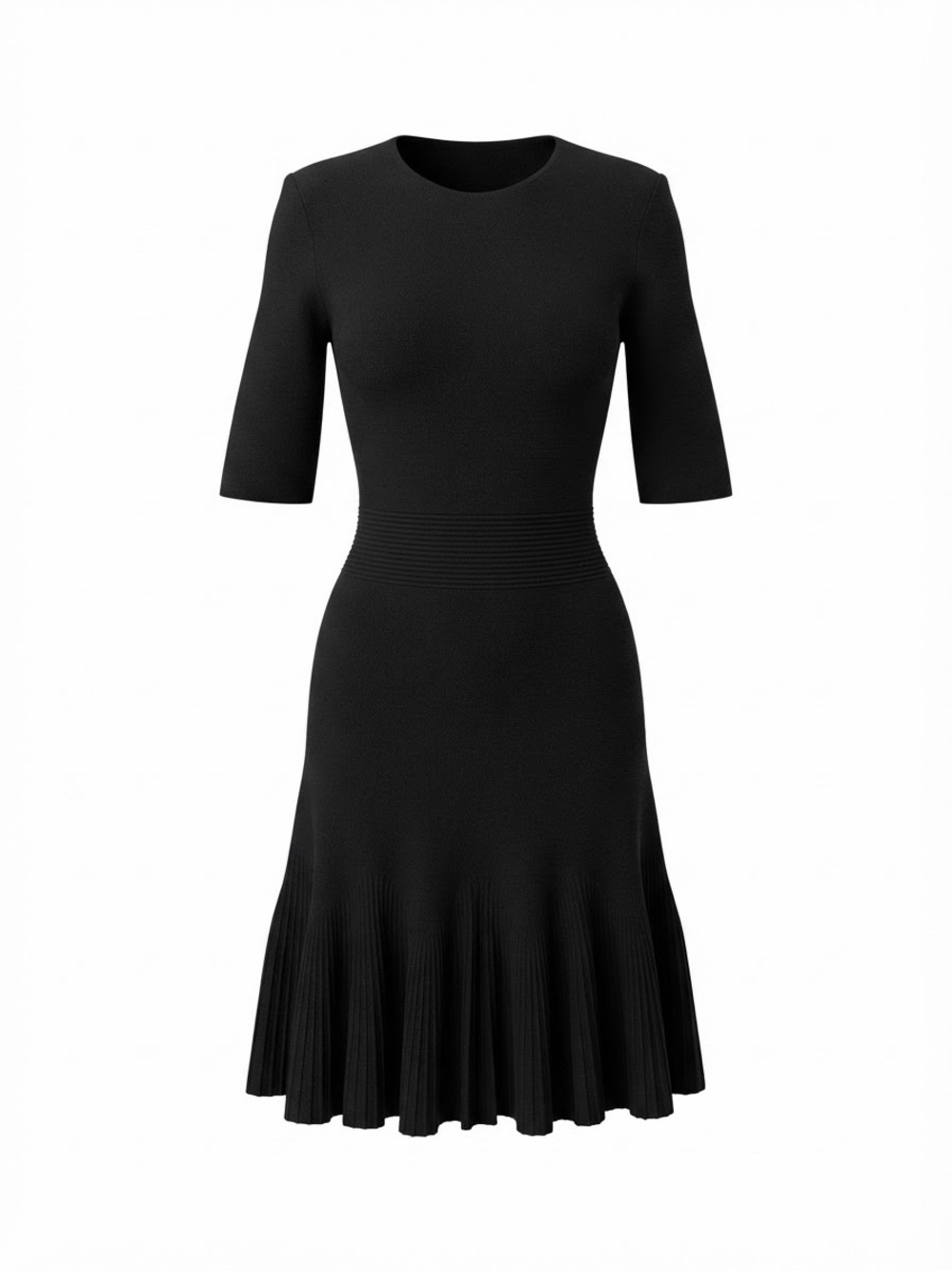 Ted Baker Josafee Knitted Fit and Flare Dress in Black